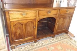 An 18thC. North Country Oak Sideboard With Cupboar