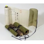 Four Antique Japanese Scrolls Of Botanical Interes