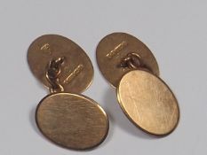 A Pair Of 9ct Gold Cuff Links