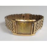 A Vintage 18ct Gold Gents Zenith Watch