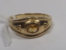 A 9ct Gold Citrine Ring