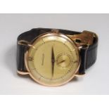 A 1950'S 18ct Gold Gents Jaeger Lecoultre Watch