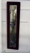 A Victorian Hall Mirror With Hand Painted Decor &