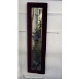 A Victorian Hall Mirror With Hand Painted Decor &