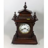 A Mahogany Cased German Style Mantle Clock