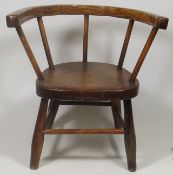 An Early 19thC. Elm Childs Chair