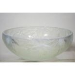 An Art Deco Lalique Style Opaline Glass Bowl With