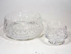 A Cut Glass Waterford Crystal Matching Fruit Bowl