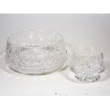 A Cut Glass Waterford Crystal Matching Fruit Bowl