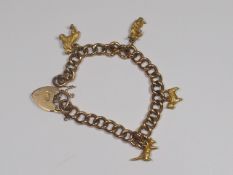 A 9ct Gold Charm Bracelet
