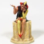 A Carlton Ware Jester Porcelain Figure 20.5cm High