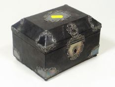 A 19thC. Silver Mounted Jewellery Box