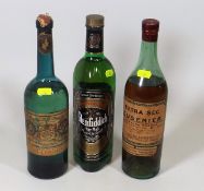 A Bottle Of Glenfiddich Whisky & Two Other Bottles