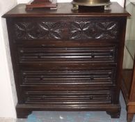 An Early 20thC. Gothic Style Chest Of Drawers, Onc