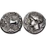 SICILY, Syracuse. Dionysios I. 405-367 BC. AR Tetradrachm (24.5mm, 17.12 g, 5h). In the style of