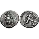 SICILY, Syracuse. Dionysios I. 405-367 BC. AR Drachm (18mm, 4.08 g, 7h). Unsigned dies in the