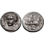 SICILY, Syracuse. Second Democracy. 466-405 BC. AR Tetradrachm (26mm, 17.44 g, 10h). Obverse die