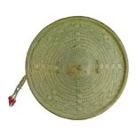 Late 19th/early 20th Century Somalian giraffe hide circular shield or Gaschan, 34cm diameter