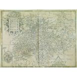 Christopher Saxton - Antique engraved map - Northamptonshire and adjacent counties, dated 1576,