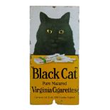 Advertising - Black Cat Cigarettes - Early 20th Century enamel advertising sign having pictorial