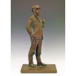 Heikki Nieminen (Finnish b.1926) - Bronze figure - Study of the young baker Heikki Huhtamaki, 57cm
