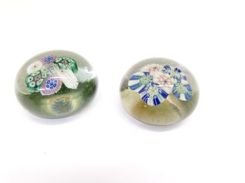 Two 19th Century St Mande glass paperweights, one with a six cane cluster, the other with a seven - Image 6 of 6