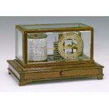 Oak cased combination barograph and barometer by Sharman D. Neill of Belfast having bevelled glass