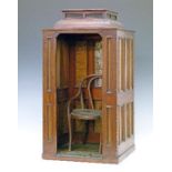 Early 20th Century walnut and beech replica model of a lift/elevator car, manufactured by