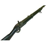 .577 1853 pattern percussion artillery carbine, dated 1857, round barrel 61cm with bayonet bar