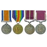 Medals - Late 19th Century/World War I family group of four comprising: Victorian Army Long