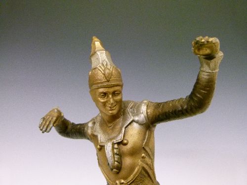 Early 20th Century German polychrome painted spelter figure depicting a young male dancer, - Image 8 of 9