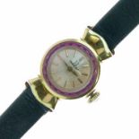 Omega - Lady's 1950's period wristwatch, the signed circular dial with gilt hands and batons, with