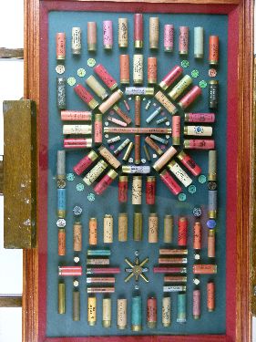 Modern cartridge display board containing vintage sporting ammunition, dimensions of display area - Image 2 of 9
