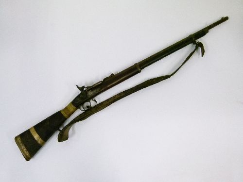 .577 two band Snider rifle, round barrel 75cm, with bayonet bar attached, tangent rear sight, barrel - Image 8 of 8