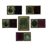 Photographs - 19th Century daguerreotype - Half length portrait of a lady together with five various