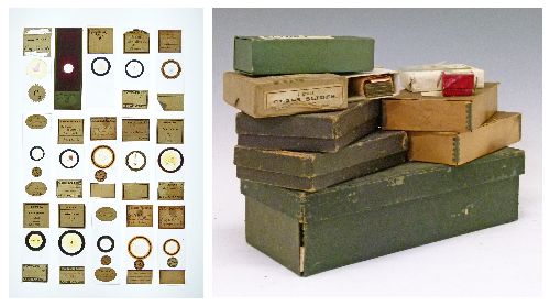 Microscopy - A collection of approximately 150 vintage microscope slides, some named preparers
