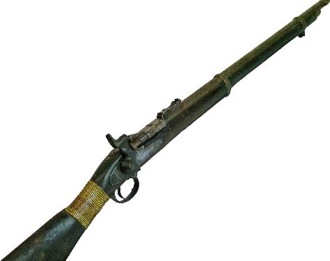 .577 two band Snider rifle, round barrel 75cm, with bayonet bar attached, tangent rear sight, barrel