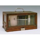 Early 20th Century mahogany cased barograph by T.B. Winter & Son of Newcastle, 28.5cm wide