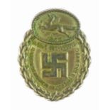 Third Reich Gau Tag Osthannover 1933 day badge in gilt bronze Condition: Please see extra images and