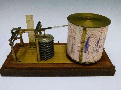 Early 20th Century mahogany cased barograph by T.B. Winter & Son of Newcastle, 28.5cm wide - Image 11 of 13