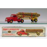 Toys - French Dinky die-cast - Willeme Tractor And Lumber Carrier (36a), boxed Condition:
