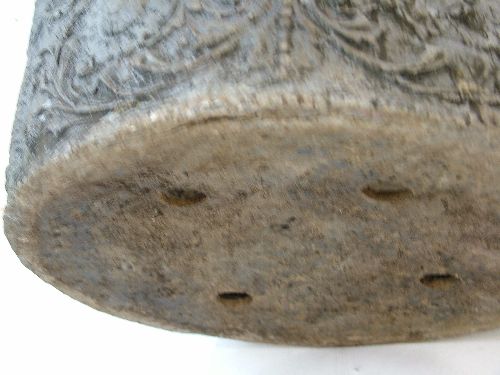 Pair of circular lead planters, having Neo-classical stylised foliate decoration, 33.5cm diameter - Image 11 of 15