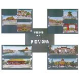 Postcards - An album of early 20th Century colour printed cards entitled Views Of Peking