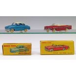 Toys - French Dinky die-cast - Chrysler New Yorker (24a) together with Simca 9 Aronde (24u), both