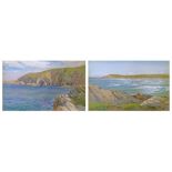 Arthur Wilde Parsons (1854-1931) - Pair of watercolours - Cornish Coastal Views, being Pentire Point