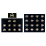 Gold Coins - The Worlds Finest Gold Miniatures, a part set of twenty-six miniature gold coins, cased