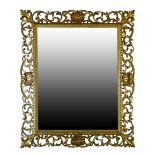 19th Century Florentine carved giltwood framed bevelled wall mirror, 64.5cm wide Condition: Please