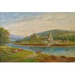 Henry Harris (1852-1926) - Oil on canvas - Tintern Abbey, signed, 27cm x 40cm Condition: **General