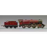 Model Railway - Bassett Lowke 0 Gauge - 'Royal Scot' 4-6-0 electric loco and tender, L.M.S.