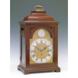 Mahogany bracket clock, the dial inscribed John Pyke, Bedford Row, London, case with pagoda top with